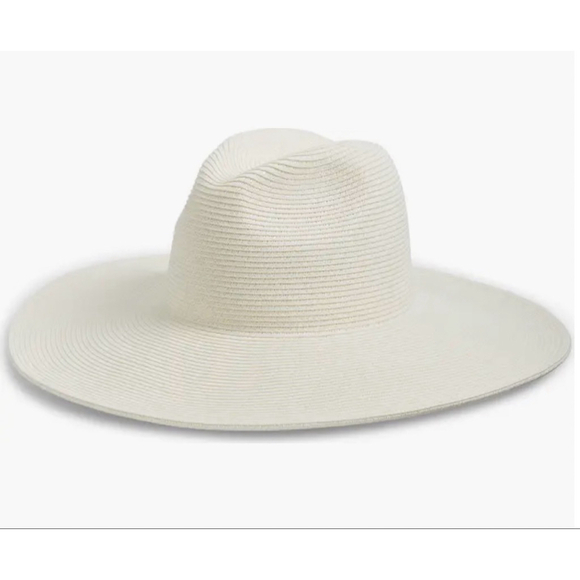 Hat Nordstrom White Packable Wide Brim Straw Panama Hat One Size main image 4